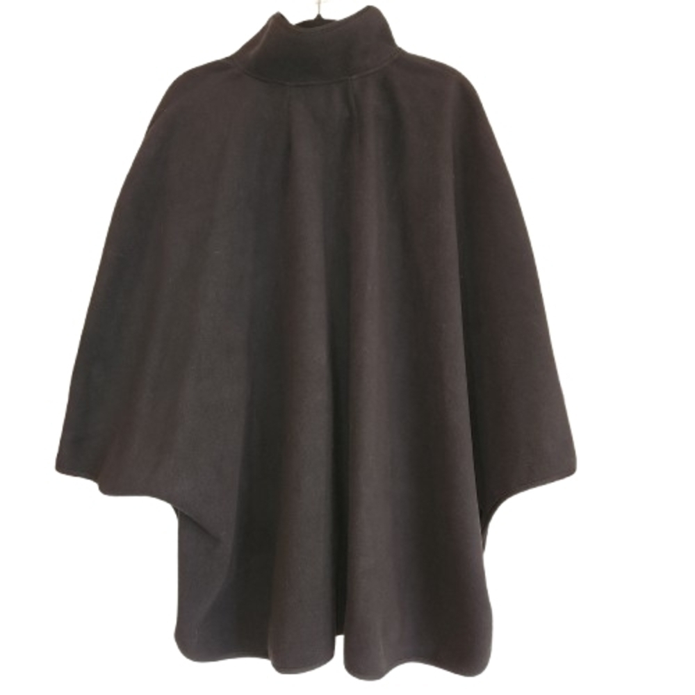 Fenn Wright Manson Size 3X Black Funnel Neck Cape/Poncho Classic Minimalist Soft - Picture 2 of 9